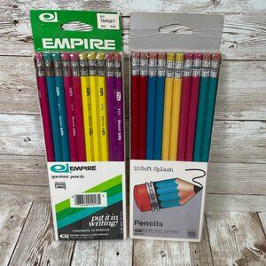 Lot of 2 Vintage 1980 EMPIRE No 2 Pencils 10 Pack Soft Splash USA Non-Toxic NEW